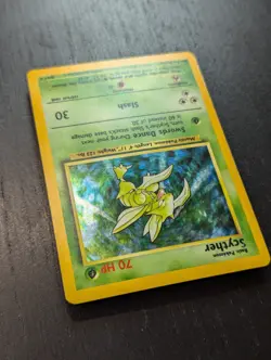 Vintage Pokemon 1999 WOTC 🪽 Scyther Jungle Holo R 10/64 🏵 No Set Symbol ERROR - Image 5