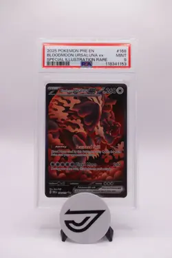 2025 Pokemon Prismatic Evolutions Bloodmoon Ursaluna ex FA SIR #168/131 PSA 9 - Image 1