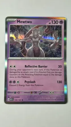 Pokemon TCG: Mewtwo 150/165 Scarlet & Violet 151 Holo Rare Near Mint Card - Image 1
