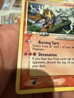 Entei Gold Star Unseen Forces Holo Card 113/115 English, HP Small Crease - Image 4