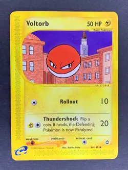 Voltorb 064/147 Aquapolis e series 2002 English Pokemon Card - Image 1