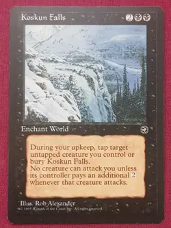 Magic The Gathering HOMELANDS KOSKUN FALLS black card MTG - Image 1