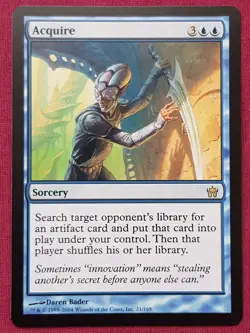 Magic The Gathering FIFTH DAWN ACQUIRE blue card MTG - Image 1