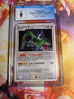 CGC 9 Pokemon Card Rayquaza DPBP#442 1st Holo Japanese Cry from the Mysterious - Image 1