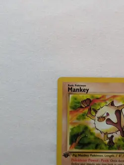 💎NM 1st First Edition Mankey #55/64 Jungle Set Pokemon Card 1999 WOTC TCG PSA - Image 3