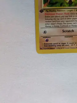 💎NM 1st First Edition Mankey #55/64 Jungle Set Pokemon Card 1999 WOTC TCG PSA - Image 5