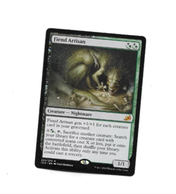 MTG Magic Fiend Artisan 220/274 M IKO EN Card NM - Image 1