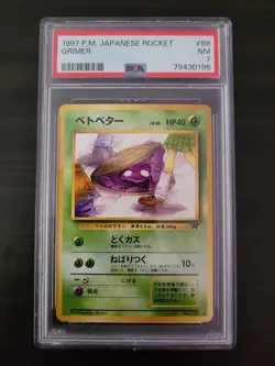 Grimer 88 Japanese Rocket 1997 PSA 7 Banned Artwork Pokemon Graded Trading Card - Image 1