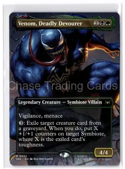 Venom, Deadly Devourer 22 Rare Borderless Non-Foil Marvel's Spider-Man MTG NM M - Image 1