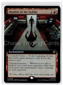 Shadow of the Goblin 262 Rare Extended Art Foil Marvel's Spider-Man MTG Mint NM - Image 1