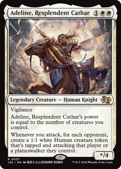 Adeline, Resplendent Cathar (Anime) #57 | NM | Foundations Jumpstart Magic MTG - Image 1