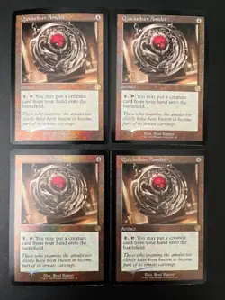 MTG- Quicksilver Amulet x4 - Brother's War Retro FOIL - Image 1