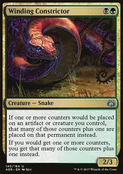 MTG Magic the Gathering Winding Constrictor (140/201) Aether Revolt LP - Image 1