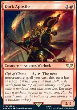 MTG Magic the Gathering Dark Apostle (75/640) Warhammer 40,000 LP - Image 1