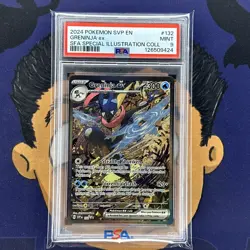 PSA 9 MINT 2024 Pokemon Shrouded Fable GRENINJA EX 132 Special Illustration Rare - Image 2