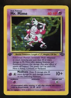 G2U Pokemon 1999 Jungle 1st Edition Mr Mime Holo Rare NMMT - Image 1