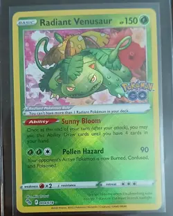 Radiant Venusaur #004/078 SWSH Pokemon GO TCG NM - Image 1