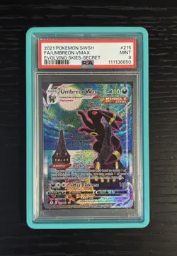 Umbreon VMAX 215/203 Alt Art Evolving Skies Pokemon TCG - PSA 9 MINT - Image 1