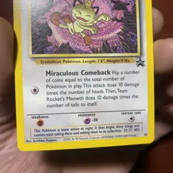 1999 Pokemon Wizards Black Star Promos Team Rocket's Meowth #18 Vintage c431 - Image 3