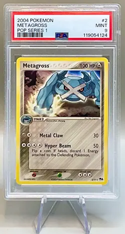 Pokemon Metagross #2/17 Non-Holo Rare - 2004 Pop Series 1 - PSA 9 MINT!! - Image 1