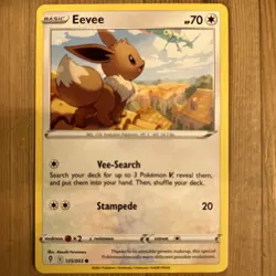 Pokemon TCG - Eevee 125/203 Common - Evolving Skies NM - Image 1
