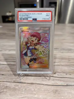PSA 9 MINT Sun & Moon Lost Thunder 214 Full Art Trainer Whitney 2018 Pokemon - Image 2