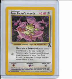 Pokemon Team Rocket's Meowth Black Star Promo 18 NM - Image 1