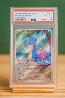 2025 Pokemon Japanese Misty’s Lapras AR SV9a PSA 10 GEM MT #072 - Image 1
