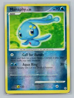 Pokemon TCG Manaphy 9/130 Diamond and Pearl Reverse Holo HP - Image 1