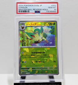 2024 Leafeon JPN TERASTAL FEST EX MASTER BALL REVERSE HOLO PSA 10 POKEMON - Image 1