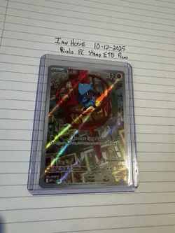 Riolu Mega Evolutions 010 Black Star Promo Pokemon Center Stamped - Image 1