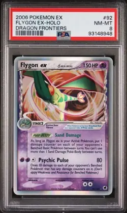Pokemon Flygon ex EX Dragon Frontiers 2006 Ultra Rare #92 PSA 8 - Image 1