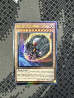 NIBIRU THE PRIMAL BEING * 1ST EDITION PRISMATIC ULTIMATE RARE RA01-EN015 YUGIOH! - Image 1