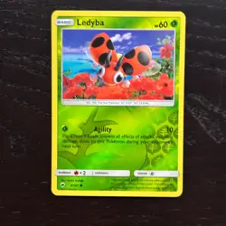 Ledyba 9/147 Pokemon Burning Shadows Sun & Moon Reverse Holo Common Card NM - Image 1