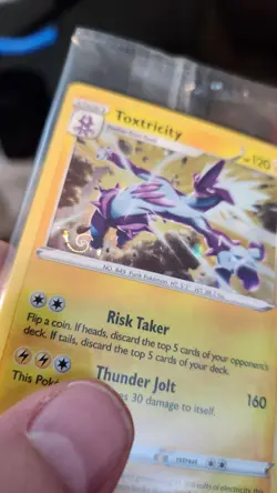*HD SWIRL 🌀* Toxtricity 063/189 Cosmos Holo Darkness Ablaze Pokemon Card Sealed - Image 1