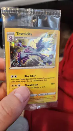 *HD SWIRL 🌀* Toxtricity 063/189 Cosmos Holo Darkness Ablaze Pokemon Card Sealed - Image 2