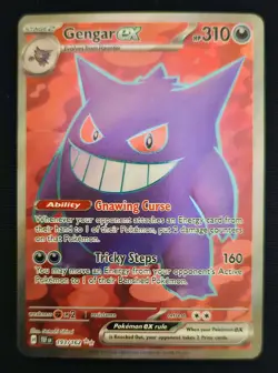 Pokemon Gengar EX TCG Full Art Ultra Rare Holo Card 193/162 Temporal Forces - Image 1