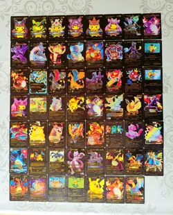 55PCS Pokemon Card Foil BLACK PACK 55 CARDS TCG GX Vmax GX Card Charizard Rare - Image 4