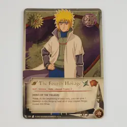 Naruto CCG The Fourth Hokage Super Rare Gold Foil 1st Edition HP Card Bandai - Image 1