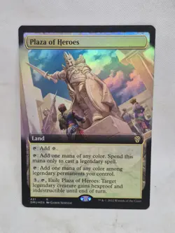 Plaza of Heroes (Extended Art) -Foil Light Play MTG Dominaria United - Image 1