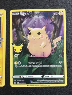 (2) Pikachu Pokemon TCG Cards Celebrations #5 & GO! #SWSH234 Cosmos Holo. 2 - Image 2