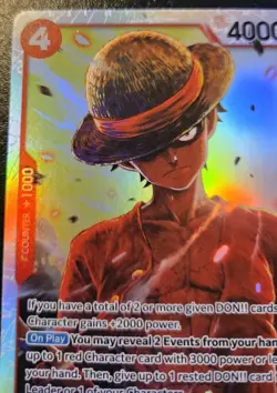 Monkey.D.Luffy OP12-015 Foil Super Rare Legacy Of The Master One Piece Card Game - Image 2