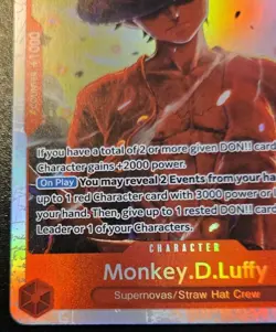 Monkey.D.Luffy OP12-015 Foil Super Rare Legacy Of The Master One Piece Card Game - Image 4