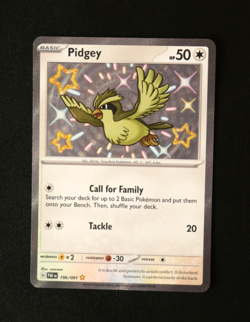 Pokemon Card TCG - Pidgey 196/091 - Paldean Fates - Baby Shiny Rare - NM ⭐ - Image 1