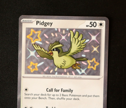 Pokemon Card TCG - Pidgey 196/091 - Paldean Fates - Baby Shiny Rare - NM ⭐ - Image 2
