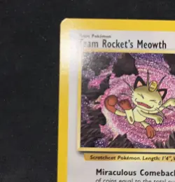 Team Rocket's Meowth 18/53 Black Star Wotc Promo Pokemon Card TCG English - Image 2