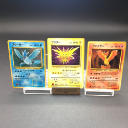 【SWIRL】Moltres Zapdos Articuno Set of 3 Pokemon Card Japanese - Image 1