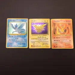 【SWIRL】Moltres Zapdos Articuno Set of 3 Pokemon Card Japanese - Image 2