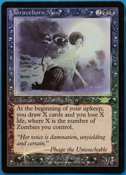 Graveborn Muse FOIL Legions PLD Black Rare MAGIC MTG CARD (ID# 505578) ABUGames - Image 1