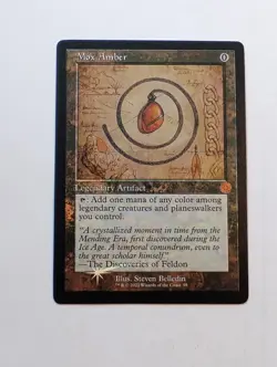 Mox Amber NM Foil Schematic MTG The Brothers War BRO Unplayed Magic Gathering - Image 1